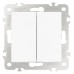 Выключатель проходной двухклавишный без рамки Arte Milano 206 206.32-2.white