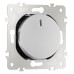Выключатель проходной одноклавишный с подсветкой без рамки Arte Milano 202 202.33-1.silver