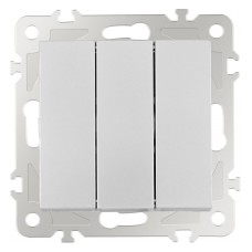 Выключатель трехклавишный без рамки Arte Milano 206 206.30-3.silver