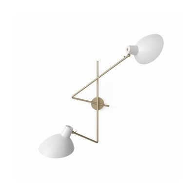 Настенный светильник Astep VV Cinquanta Twin brass/white