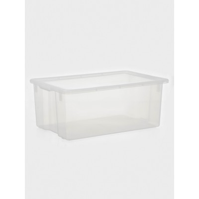 Контейнер для хранения Porter, 50 л, 66×42×26 см, с крышкой, прозрачный