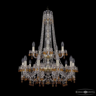 Подвесная люстра Bohemia Ivele Crystal 1410/10+5/240/h-91/2d G V1003
