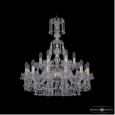 Подвесная люстра Bohemia Ivele Crystal 1409/12+6/240/XL-76 G