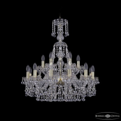 Подвесная люстра Bohemia Ivele Crystal 1409/12+6/240/XL-76 G