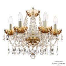 Подвесная люстра Bohemia Ivele Crystal 5413/6/141 G Amber/M-1H