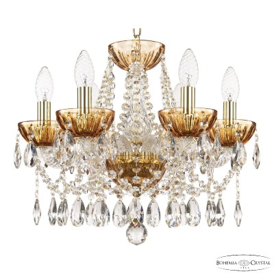 Подвесная люстра Bohemia Ivele Crystal 5413/6/141 G Amber/M-1H