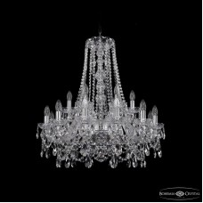 Подвесная люстра Bohemia Ivele Crystal 1411/12+6/240/h-80 Ni