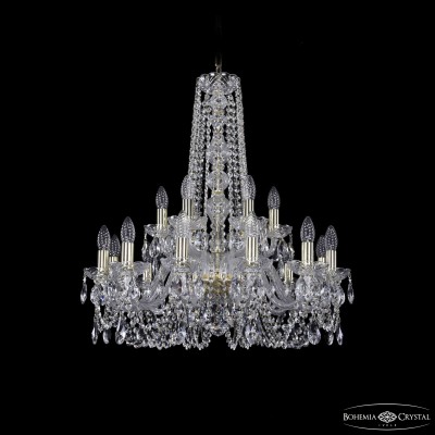 Подвесная люстра Bohemia Ivele Crystal 1402/12+6/240/h-75 G