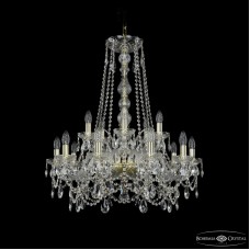 Подвесная люстра Bohemia Ivele Crystal 1411/10+5/240/h-84 G