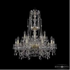 Подвесная люстра Bohemia Ivele Crystal 1411/10+5/240/XL-86 G