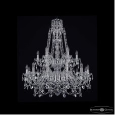 Подвесная люстра Bohemia Ivele Crystal 1411/12+6/300/XL-99/2d Ni