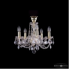 Подвесная люстра Bohemia Ivele Crystal 1402/5/141 G Leafs tube