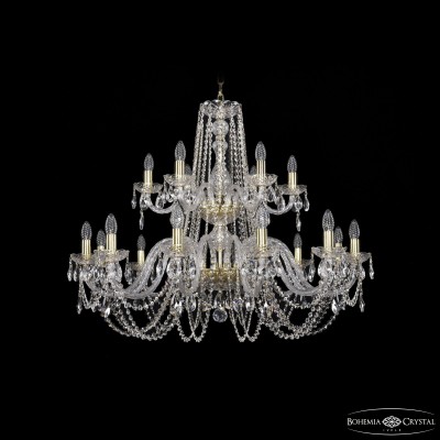 Подвесная люстра Bohemia Ivele Crystal 1402/12+6/360/2d G