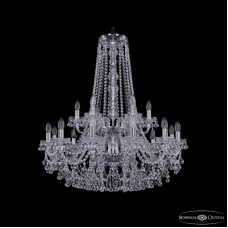 Подвесная люстра Bohemia Ivele Crystal 1409/12+6/300/h-94/2d Ni