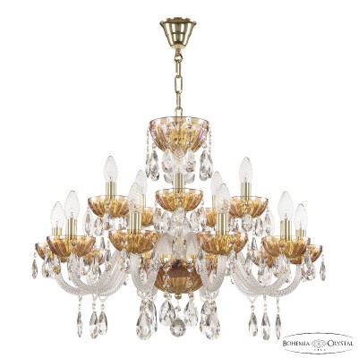 Подвесная люстра Bohemia Ivele Crystal 5417/10+5/240 G Shampan/M-1H