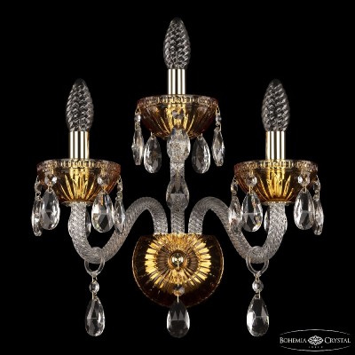 Бра Bohemia Ivele Crystal 5417B/2+1/165 G Amber/M-1G