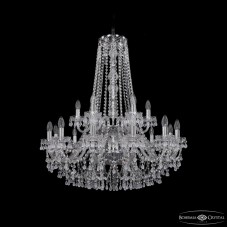 Подвесная люстра Bohemia Ivele Crystal 1410/12+6/300/h-95/2d Ni V0300