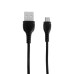 Кабель Borofone BX51, microUSB - USB, 2.4 А, 1 м, PVC оплётка, чёрный