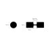 Дверная ручка Buster and Punch Knob Black cross set of 2