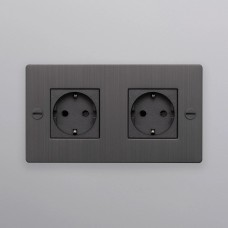 Розетка Buster and Punch 1G Schuko Type F black