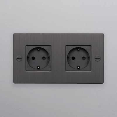 Розетка Buster and Punch 1G Schuko Type F black