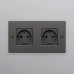 Розетка Buster and Punch 1G Schuko Type F black