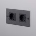 Розетка Buster and Punch 1G Schuko Type F black