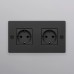 Розетка Buster and Punch 1G Schuko Type F black