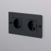 Розетка Buster and Punch 1G Schuko Type F black