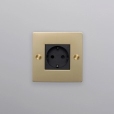 Розетка Buster and Punch 1G Schuko Type F brass