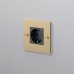Розетка Buster and Punch 1G Schuko Type F brass