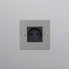Розетка Buster and Punch 1G Schuko Type F steel
