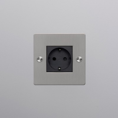 Розетка Buster and Punch 1G Schuko Type F steel