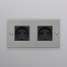 Розетка Buster and Punch 2G Schuko Type F steel