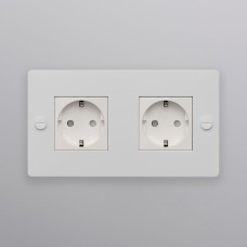 Розетка Buster and Punch 2G Schuko Type F white