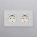 Розетка Buster and Punch 2G Schuko Type F white