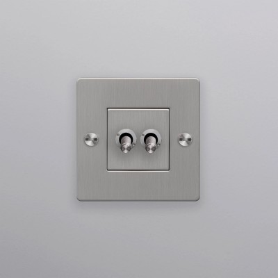 Выключатель Buster and Punch 1G Double steel