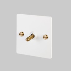 Выключатель Buster and Punch 1G Toggle White/brass