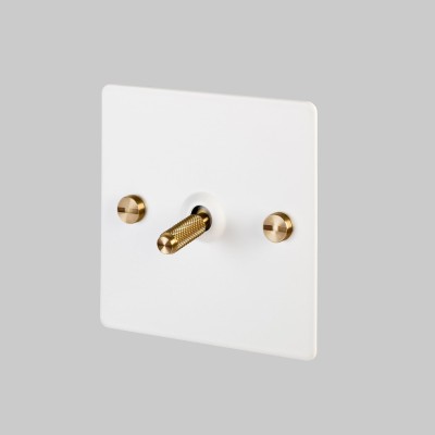 Выключатель Buster and Punch 1G Toggle White/brass