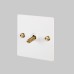 Выключатель Buster and Punch 1G Toggle White/brass