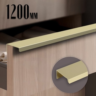 Ручка CAPPIO RT001, L=1200 мм, м/о 1160 мм, цвет сатиновое золото, 4 шт.
