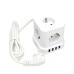 Сетевой фильтр Cablexpert Tower TWR-5-U4-W-2, 5 розеток, 10 А, 4хUSB, 3.1 А, 2 м, уровень защиты 4+, белый