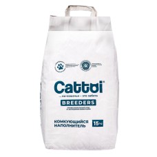 Наполнитель минеральный комкующийся Cattoi Breeders 15 кг,бумажный пакет