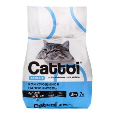 Наполнитель минеральный комкующийся Cattoi Comfort 3 кг,пластиковый пакет