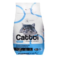 Наполнитель минеральный комкующийся Cattoi Comfort 5 кг,пластиковый пакет