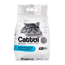 Наполнитель минеральный комкующийся Cattoi Extra Comfort 10 кг,пластиковый пакет