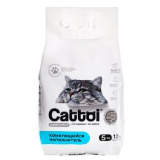 Наполнитель минеральный комкующийся Cattoi Extra Comfort 5 кг,пластиковый пакет