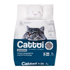 Наполнитель минеральный комкующийся Cattoi Premium 3 кг,пластиковый пакет