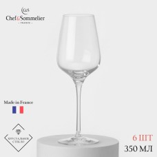 Набор бокалов для вина Chef&Sommelier SUBLYM, 350 мл, хрустальное стекло, 6 шт.
