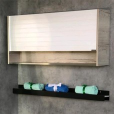 Шкаф подвесной COMFORTY «Клеон-120» белый/дуб дымчатый